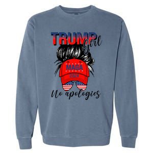 Trump No Apologies Patriotic American Meaningful Gift Garment-Dyed Sweatshirt