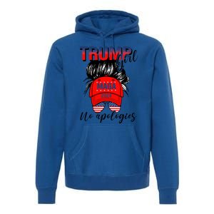 Trump No Apologies Patriotic American Meaningful Gift Premium Hoodie