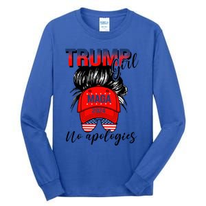 Trump No Apologies Patriotic American Meaningful Gift Tall Long Sleeve T-Shirt