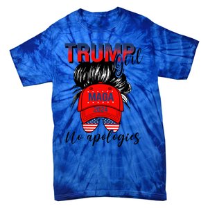 Trump No Apologies Patriotic American Meaningful Gift Tie-Dye T-Shirt