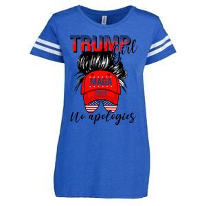 Trump No Apologies Patriotic American Meaningful Gift Enza Ladies Jersey Football T-Shirt