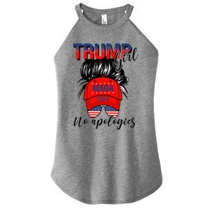 Trump No Apologies Patriotic American Meaningful Gift Women's Perfect Tri Rocker Tank