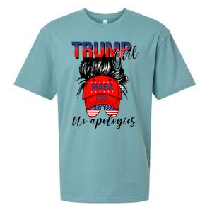 Trump No Apologies Patriotic American Meaningful Gift Sueded Cloud Jersey T-Shirt