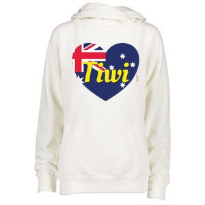 Tiwi Nt Australia Australian Flag Heart Womens Funnel Neck Pullover Hood