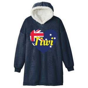 Tiwi Nt Australia Australian Flag Heart Hooded Wearable Blanket