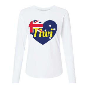 Tiwi Nt Australia Australian Flag Heart Womens Cotton Relaxed Long Sleeve T-Shirt