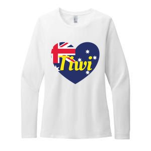 Tiwi Nt Australia Australian Flag Heart Womens CVC Long Sleeve Shirt