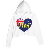 Tiwi Nt Australia Australian Flag Heart Crop Fleece Hoodie