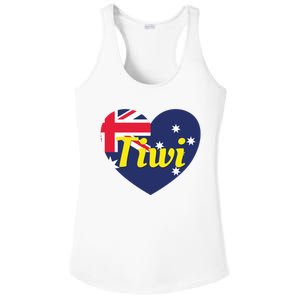 Tiwi Nt Australia Australian Flag Heart Ladies PosiCharge Competitor Racerback Tank