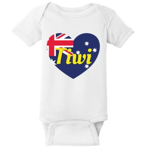 Tiwi Nt Australia Australian Flag Heart Baby Bodysuit