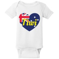 Tiwi Nt Australia Australian Flag Heart Baby Bodysuit