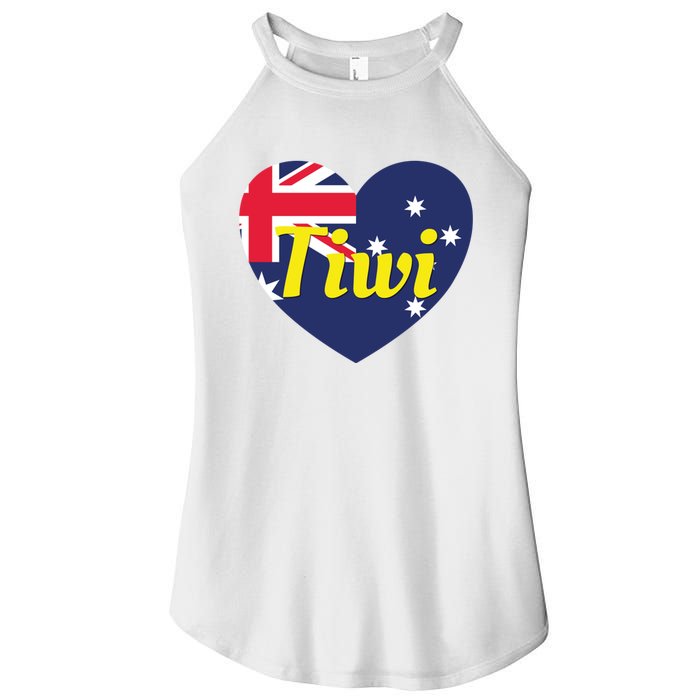 Tiwi Nt Australia Australian Flag Heart Women's Perfect Tri Rocker Tank