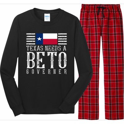 Texas Needs A Beto Governor Long Sleeve Pajama Set