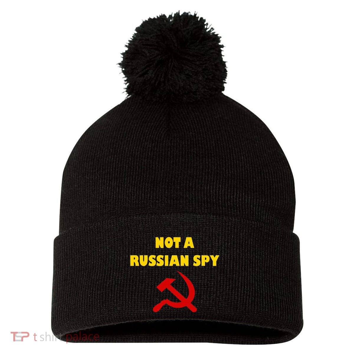 Totally Not A Russian Spy Halloween Costume Pom Pom 12in Knit Beanie