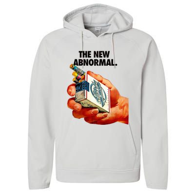 The New Abnormal Smoker Smoking Smoke Lover Performance Fleece Hoodie