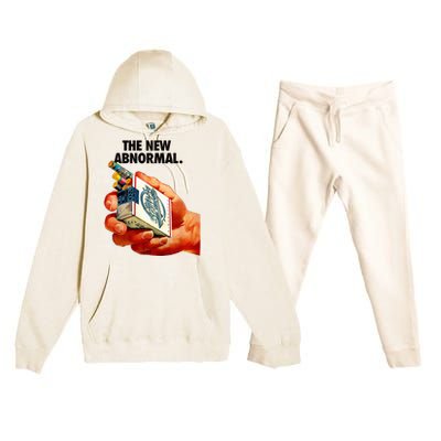 The New Abnormal Smoker Smoking Smoke Lover Premium Hooded Sweatsuit Set