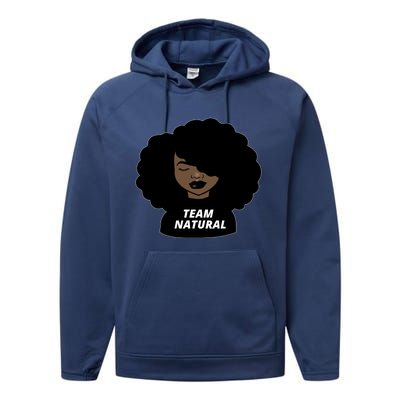 Team Natural Afro Melanin Black History African Gift Performance Fleece Hoodie