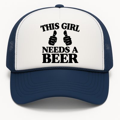 This Needs A Beer Two Thumbs Funny Beer Lover Gift Trucker Hat