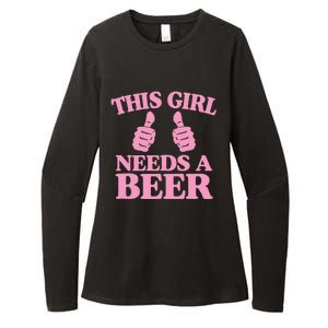 This Needs A Beer Two Thumbs Funny Beer Lover Gift Womens CVC Long Sleeve Shirt