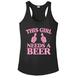 This Needs A Beer Two Thumbs Funny Beer Lover Gift Ladies PosiCharge Competitor Racerback Tank