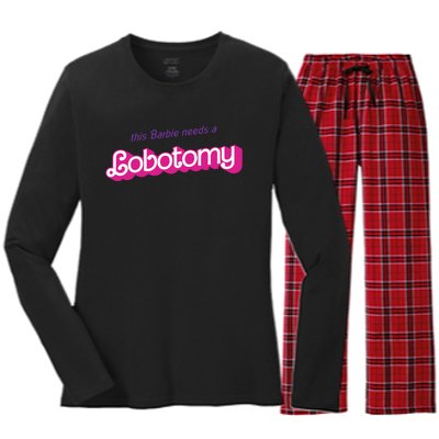 This Needs A Lobotomy Women's Long Sleeve Flannel Pajama Set 