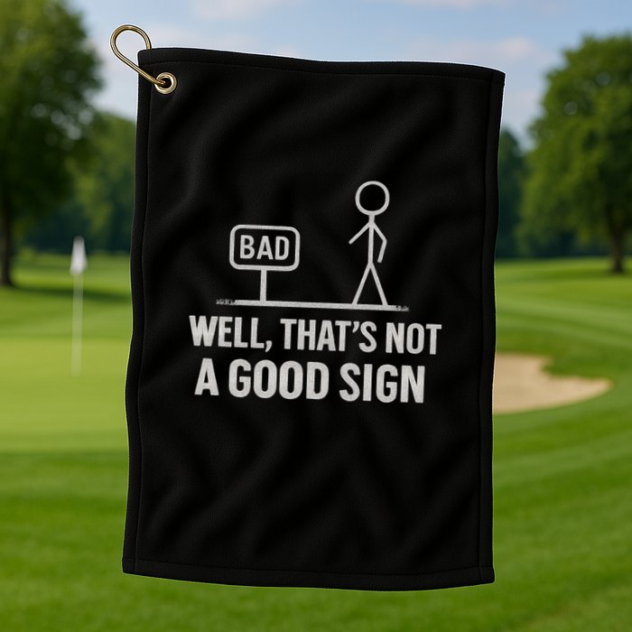 That's Not a Good Sign Golf Towel