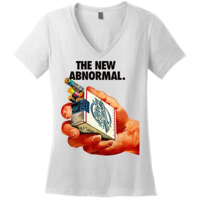 The New Abnormal Smoker Smoking Smoke Lover Women's V-Neck T-Shirt