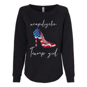 Trump No Apologies High Heels Stilettos American Flag Gift Womens California Wash Sweatshirt