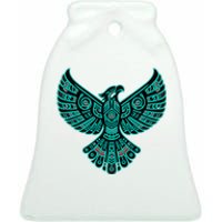 Thunderbird Native American Tribal Ceramic Bell Ornament