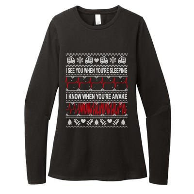 Tachy Nurse And Doctor Ugly Christmas Sweater Medical Ekg Gift Womens CVC Long Sleeve Shirt