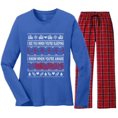 Tachy Nurse And Doctor Ugly Christmas Sweater Medical Ekg Gift Women's Long Sleeve Flannel Pajama Set 