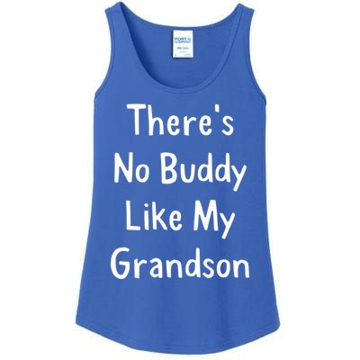 Theres No Buddy Like My Grandson Grandma Grandpa Gift Ladies Essential Tank