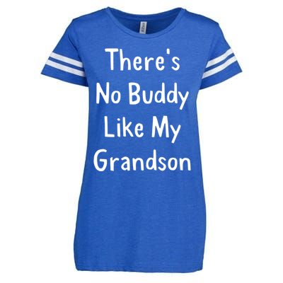 Theres No Buddy Like My Grandson Grandma Grandpa Gift Enza Ladies Jersey Football T-Shirt