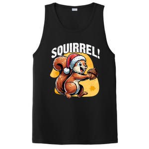 The Nut Before Christmas Santa Hat Funny Squirrel Lover Xmas Gift PosiCharge Competitor Tank