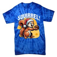 The Nut Before Christmas Santa Hat Funny Squirrel Lover Xmas Gift Tie-Dye T-Shirt