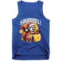 The Nut Before Christmas Santa Hat Funny Squirrel Lover Xmas Gift Tank Top