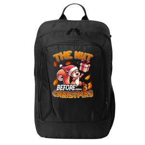 The Nut Before Christmas Santa Hat Funny Squirrel Lover Xmas Gift City Backpack