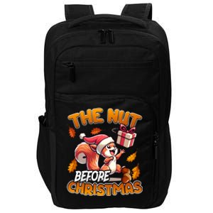 The Nut Before Christmas Santa Hat Funny Squirrel Lover Xmas Gift Impact Tech Backpack