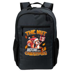 The Nut Before Christmas Santa Hat Funny Squirrel Lover Xmas Gift Daily Commute Backpack