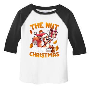 The Nut Before Christmas Santa Hat Funny Squirrel Lover Xmas Gift Toddler Fine Jersey T-Shirt