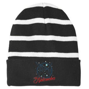 The Nutcracker Ballet Striped Beanie with Solid Band