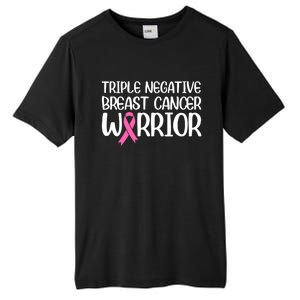 Triple Negative Breast Cancer Awareness Warrior Pink Rainbow Tall Fusion ChromaSoft Performance T-Shirt