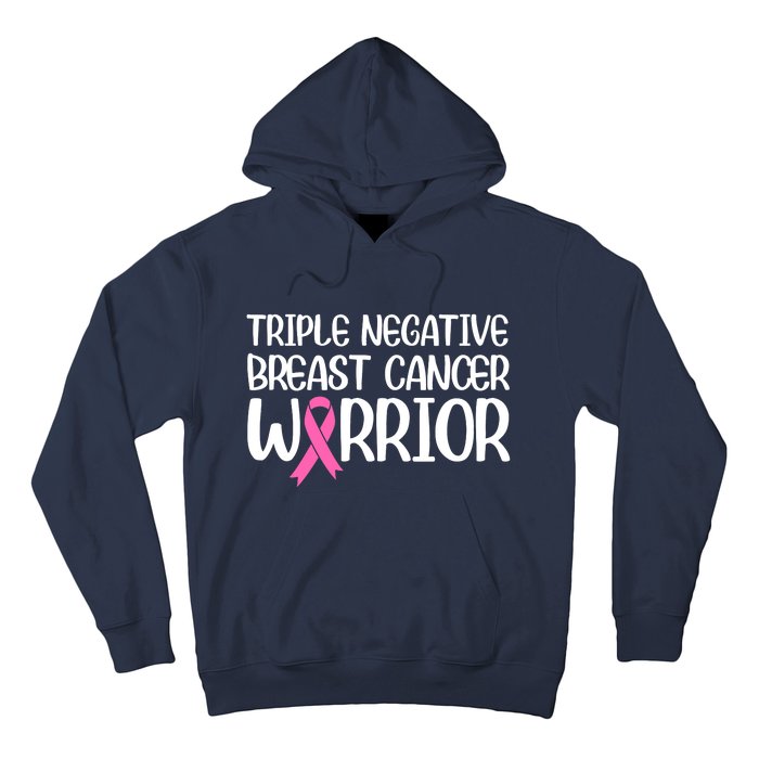 Triple Negative Breast Cancer Awareness Warrior Pink Rainbow Hoodie