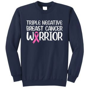 Triple Negative Breast Cancer Awareness Warrior Pink Rainbow Sweatshirt