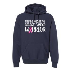 Triple Negative Breast Cancer Awareness Warrior Pink Rainbow Premium Hoodie