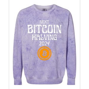 The Next Bitcoin Halving Is 2024 Block Reward Halvening Btc Colorblast Crewneck Sweatshirt