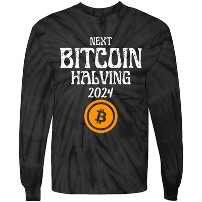 The Next Bitcoin Halving Is 2024 Block Reward Halvening Btc Tie-Dye Long Sleeve Shirt