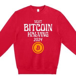 The Next Bitcoin Halving Is 2024 Block Reward Halvening Btc Premium Crewneck Sweatshirt