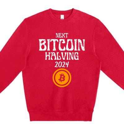 The Next Bitcoin Halving Is 2024 Block Reward Halvening Btc Premium Crewneck Sweatshirt