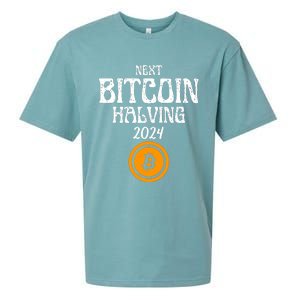 The Next Bitcoin Halving Is 2024 Block Reward Halvening Btc Sueded Cloud Jersey T-Shirt